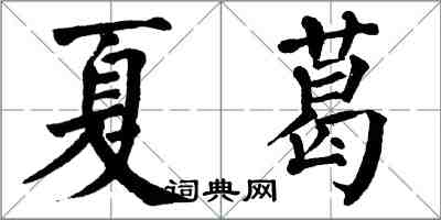 翁闓運夏葛楷書怎么寫