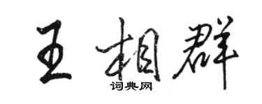 駱恆光王相群行書個性簽名怎么寫