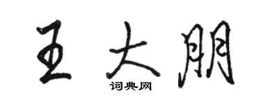 駱恆光王大朋行書個性簽名怎么寫