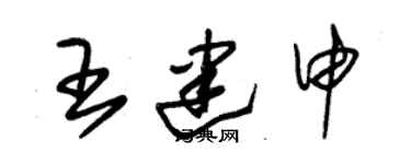朱錫榮王建申草書個性簽名怎么寫