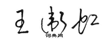 駱恆光王衛虹草書個性簽名怎么寫
