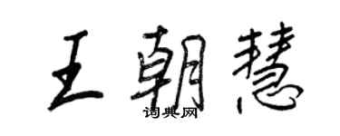 王正良王朝慧行書個性簽名怎么寫