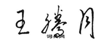 駱恆光王騰月草書個性簽名怎么寫