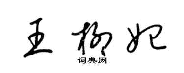 梁錦英王柳妃草書個性簽名怎么寫