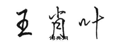 駱恆光王肖葉行書個性簽名怎么寫