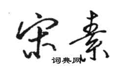 駱恆光宋素行書個性簽名怎么寫