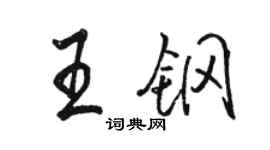 駱恆光王鋼行書個性簽名怎么寫