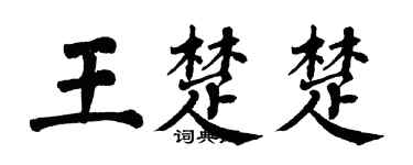 翁闓運王楚楚楷書個性簽名怎么寫