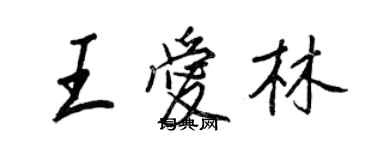 王正良王愛林行書個性簽名怎么寫