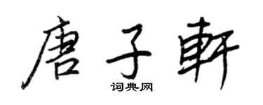 王正良唐子軒行書個性簽名怎么寫