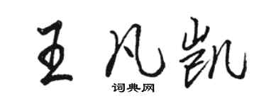 駱恆光王凡凱行書個性簽名怎么寫
