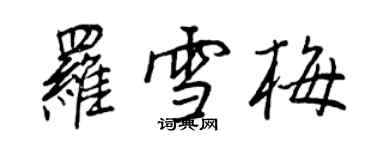 王正良羅雪梅行書個性簽名怎么寫