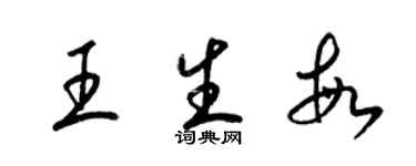 梁錦英王生敏草書個性簽名怎么寫