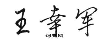 駱恆光王幸軍行書個性簽名怎么寫