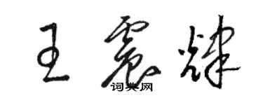 駱恆光王震輝草書個性簽名怎么寫