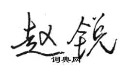 駱恆光趙銳行書個性簽名怎么寫