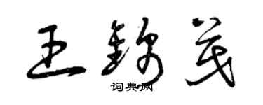 曾慶福王錦茂草書個性簽名怎么寫