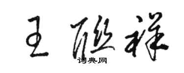 駱恆光王聯祥草書個性簽名怎么寫