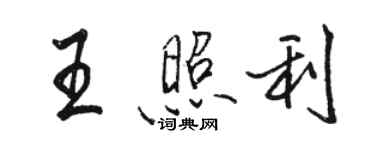 駱恆光王照利行書個性簽名怎么寫