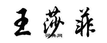 胡問遂王莎菲行書個性簽名怎么寫