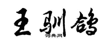 胡問遂王馴鴿行書個性簽名怎么寫