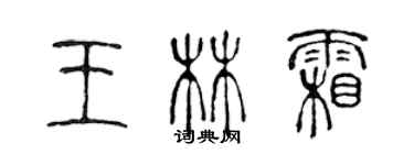 陳聲遠王林霜篆書個性簽名怎么寫