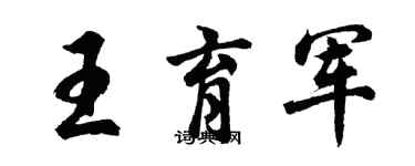 胡問遂王育軍行書個性簽名怎么寫