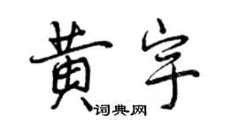 曾慶福黃宇行書個性簽名怎么寫