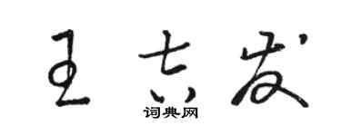 駱恆光王吉發草書個性簽名怎么寫