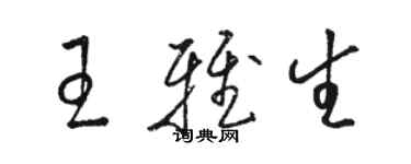 駱恆光王雅生草書個性簽名怎么寫