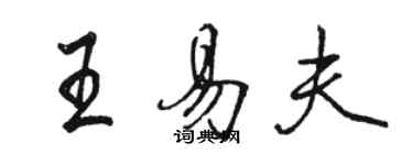 駱恆光王易夫行書個性簽名怎么寫