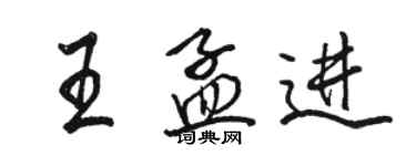 駱恆光王孟進行書個性簽名怎么寫