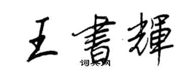 王正良王書輝行書個性簽名怎么寫