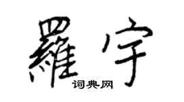 王正良羅宇行書個性簽名怎么寫
