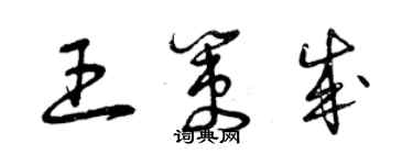 曾慶福王策成草書個性簽名怎么寫