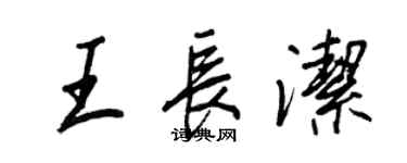 王正良王長潔行書個性簽名怎么寫
