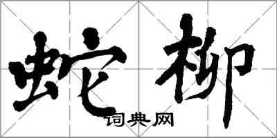 翁闓運蛇柳楷書怎么寫