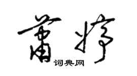 梁錦英蕭婷草書個性簽名怎么寫