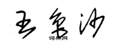 朱錫榮王魯沙草書個性簽名怎么寫