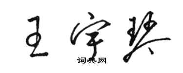 駱恆光王宇琴草書個性簽名怎么寫