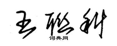朱錫榮王聯科草書個性簽名怎么寫