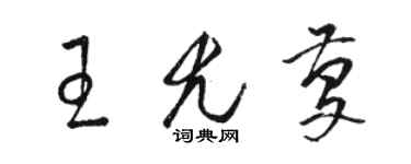 駱恆光王尤慶草書個性簽名怎么寫