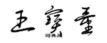 曾慶福王寶量草書個性簽名怎么寫