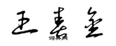 曾慶福王春金草書個性簽名怎么寫