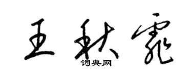 梁錦英王秋霏草書個性簽名怎么寫