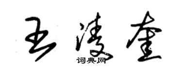 朱錫榮王凌奎草書個性簽名怎么寫