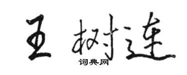 駱恆光王樹連行書個性簽名怎么寫