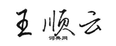 駱恆光王順雲行書個性簽名怎么寫