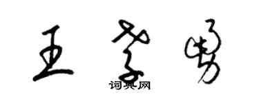 梁錦英王孝勇草書個性簽名怎么寫