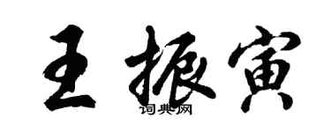 胡問遂王振寅行書個性簽名怎么寫